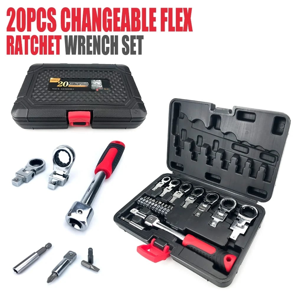 Removable Movable Head Ratchet Durable Power Saving Repair Tool Set