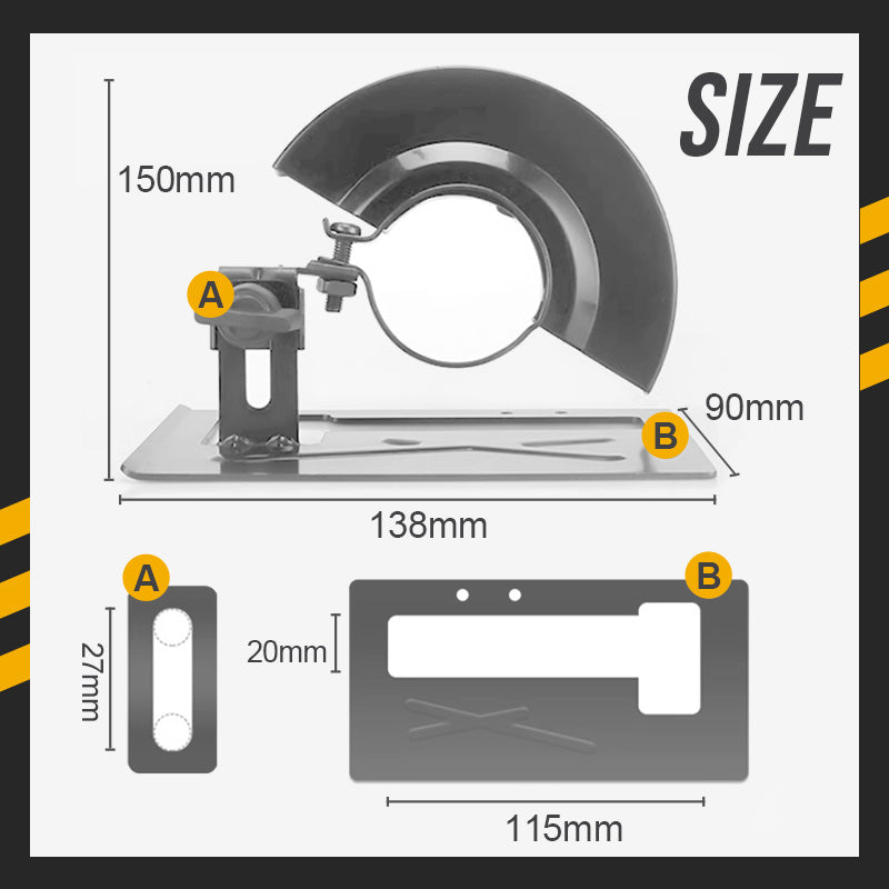 🔥Hot Sale🔥High Carbon Steel Angle Grinder Cutting Stand Shield Kit