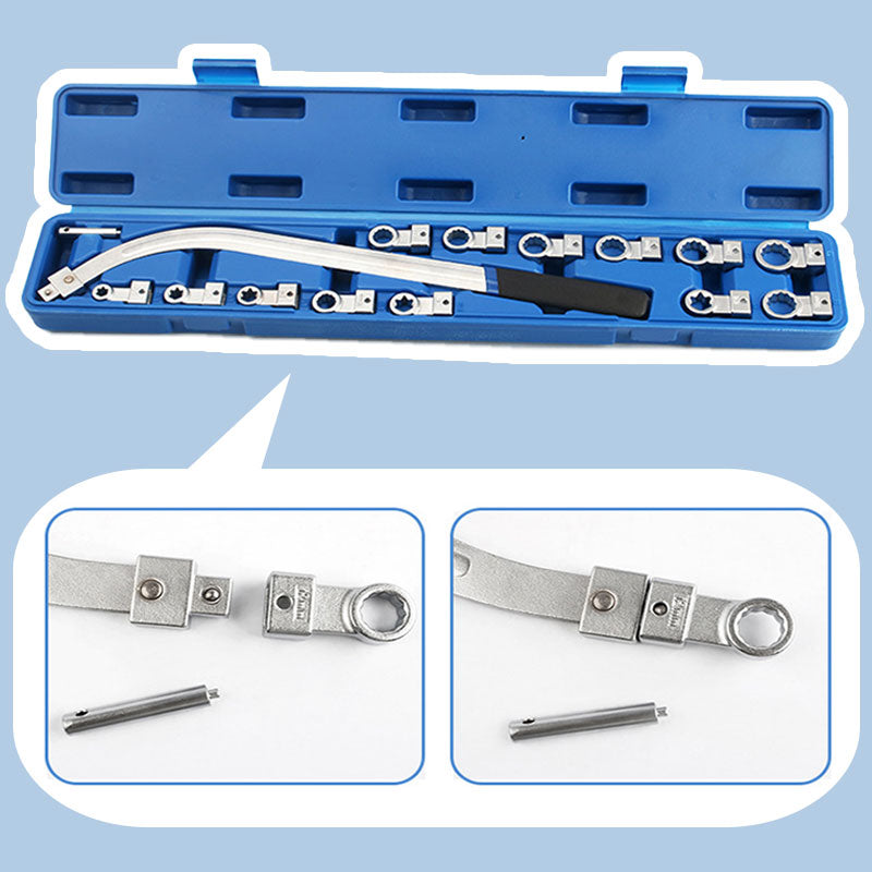 15 Piece Portable Replaceable Head Belt Wrenches Set