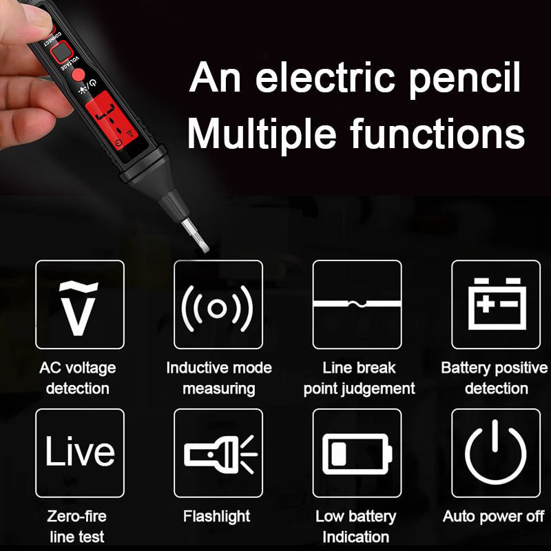 Electrician Special Voltage Measuring Pen with LCD Display