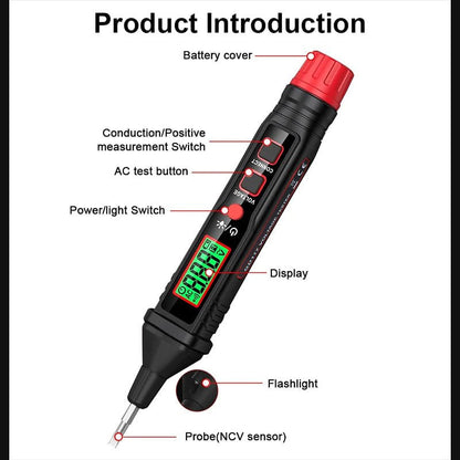 Electrician Special Voltage Measuring Pen with LCD Display