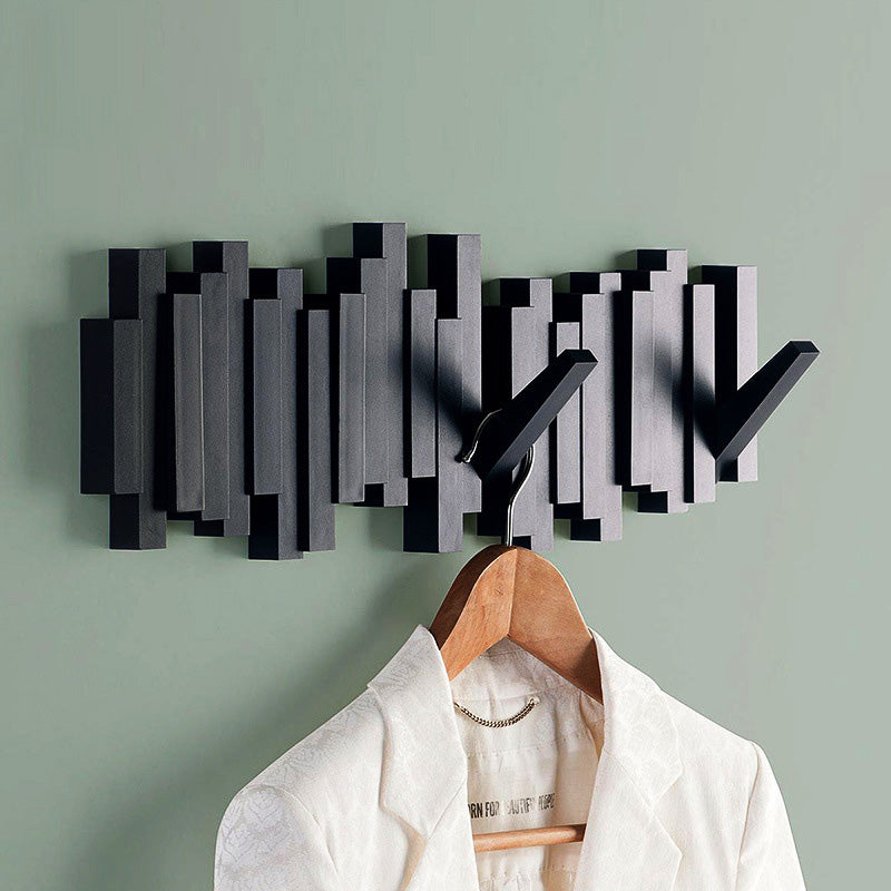 🔥2024 Hot Sale🔥Creative Wall Mounted Coat Rack with Retractable Pegs