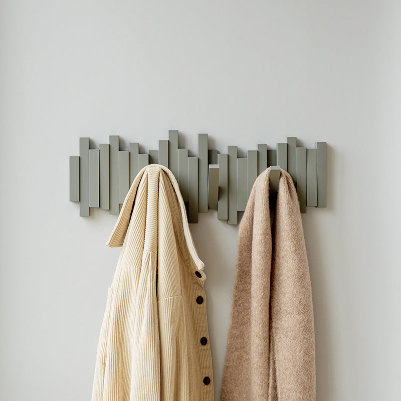 🔥2024 Hot Sale🔥Creative Wall Mounted Coat Rack with Retractable Pegs