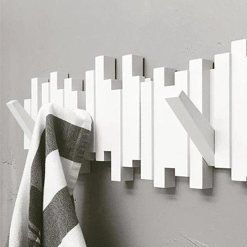 🔥2024 Hot Sale🔥Creative Wall Mounted Coat Rack with Retractable Pegs