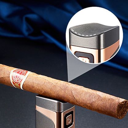 Rechargeable & Refillable Cigar Torch Lighter with LED Display