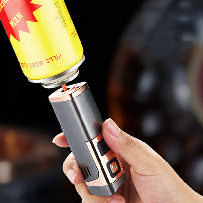 Rechargeable & Refillable Cigar Torch Lighter with LED Display